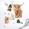Highland Cow Scottish Shaggy Calf Farm Scotland Barnyard Animal Barn Custom Printed Fabric by Spoonflower Various Fabrics by the Yard or Fat Quarter